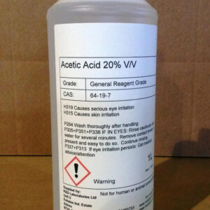 Acetic Acid 20% v/v - Ethanoic acid - Concentrated White Vinegar